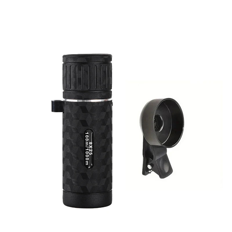 3000x25 Adult Professional HD Remote Monocular & Pocket Mini Portable Telescope for Outdoor Camping and Hunting