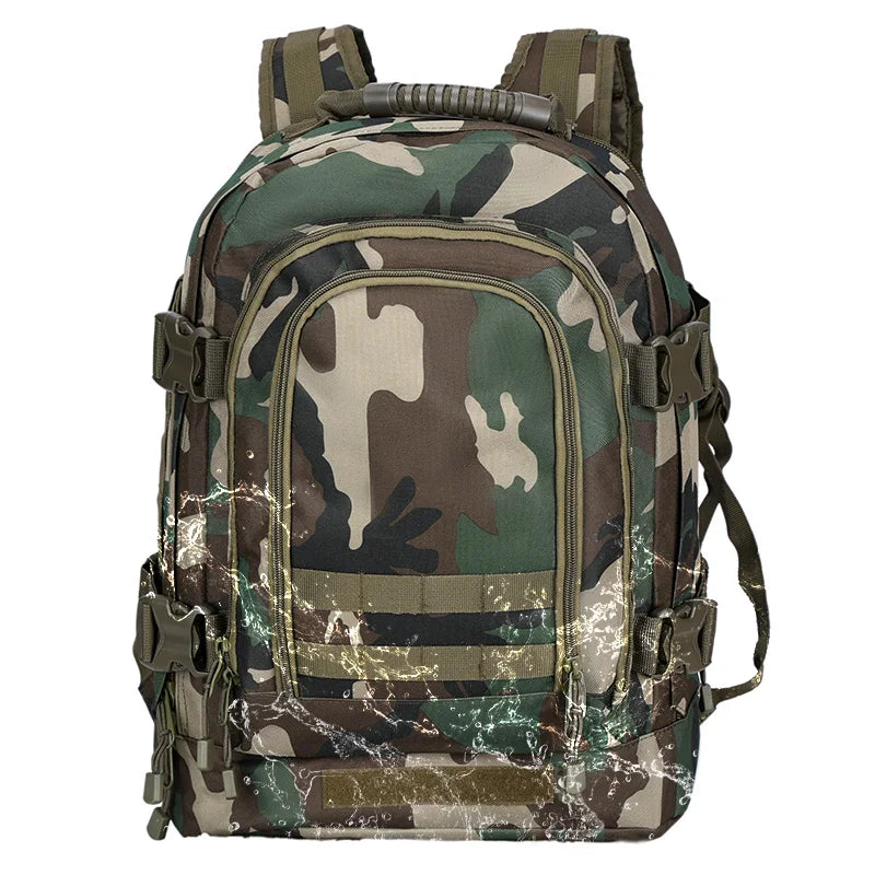 60L Military Tactical Backpack for Men Army Expandable 3 Day Assault Pack Molle Bug Out Bag for Camping Hiking Rucksack Fishing