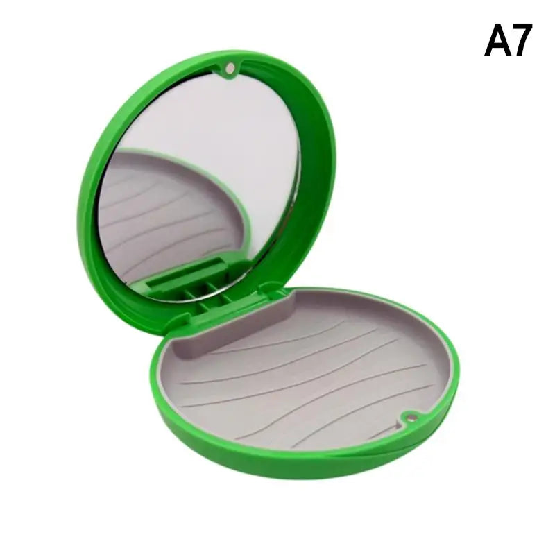 Dental Invisible Bracess Retainer Case Magnetic Portable Mouth Guard Denture Storage Box Tooth Case With Mirror Travel