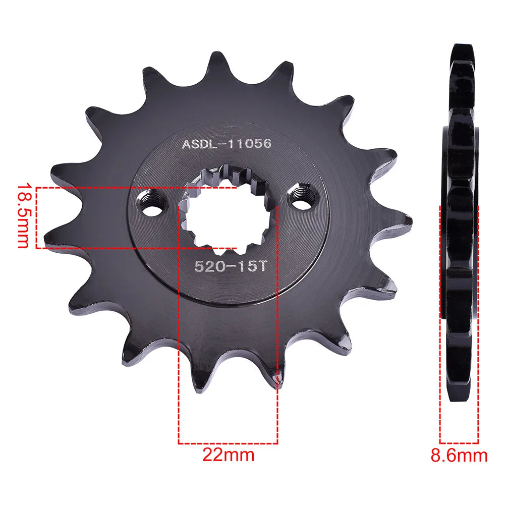520 15T Motorcycle Front Sprocket for KT/M 390 Duk ABS 2013-2022 2019 390 RC 2014-2020 390RC R 2018 390 Adventure 2020