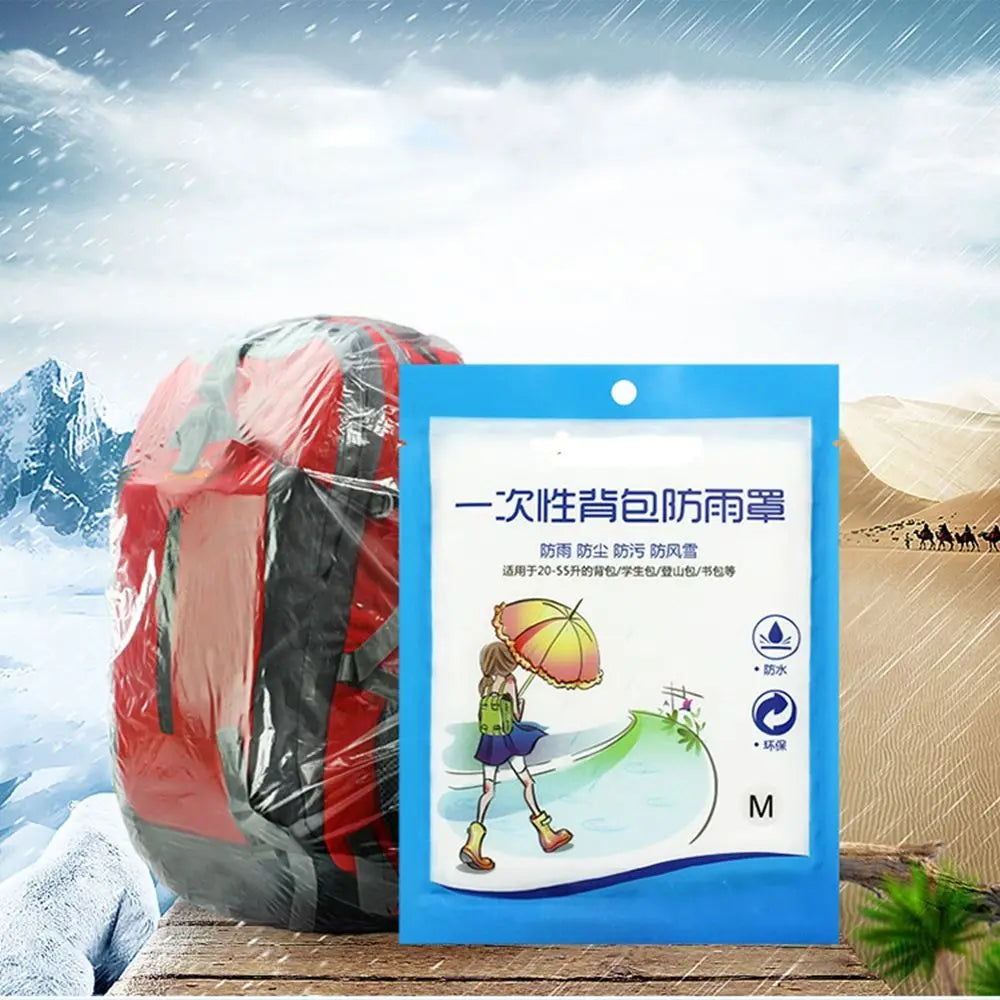 Tool Disposable Backpack Rainproof Cover Plastic Transparent Knapsack Rain Cover Travel Supplies High Quality Rucksack Raincover