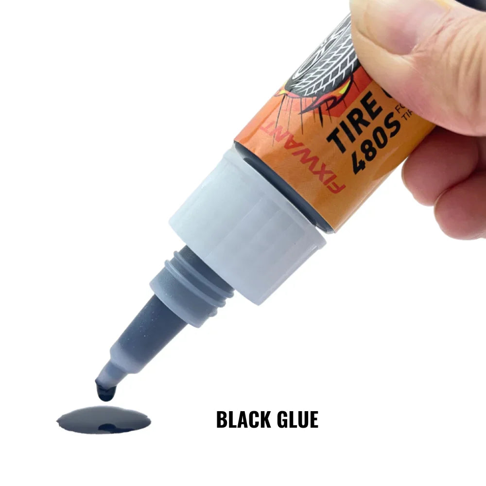 FIXWANT 480S Black Auto Tire Repair Glue Sealer Super Caulk Car Rubber Outer Tire Wall Cracks Lateral Fix 20g