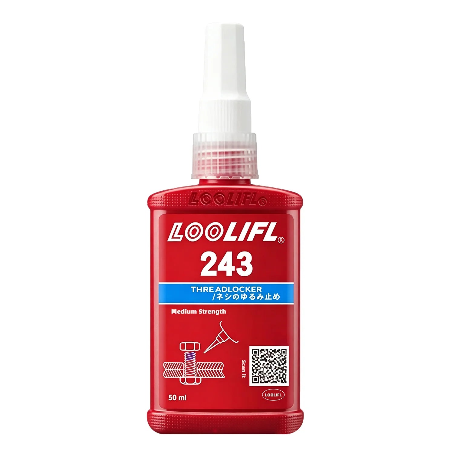 Industrial Grade 243 271 Threadlocker Anaerobic Glue Medium High Strength Anti Loosen Rust Seal Metal Screw Adhesive 10ML 50ML