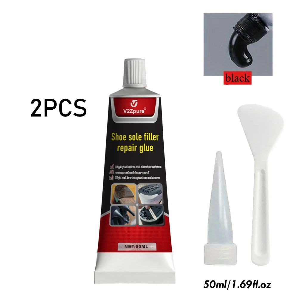 3PCS Shoe Repair Glue Kit White Black Sole Waterproof Quick Drying Filling Repair Glue Wear-resistant Sealant Crack Repair Agent