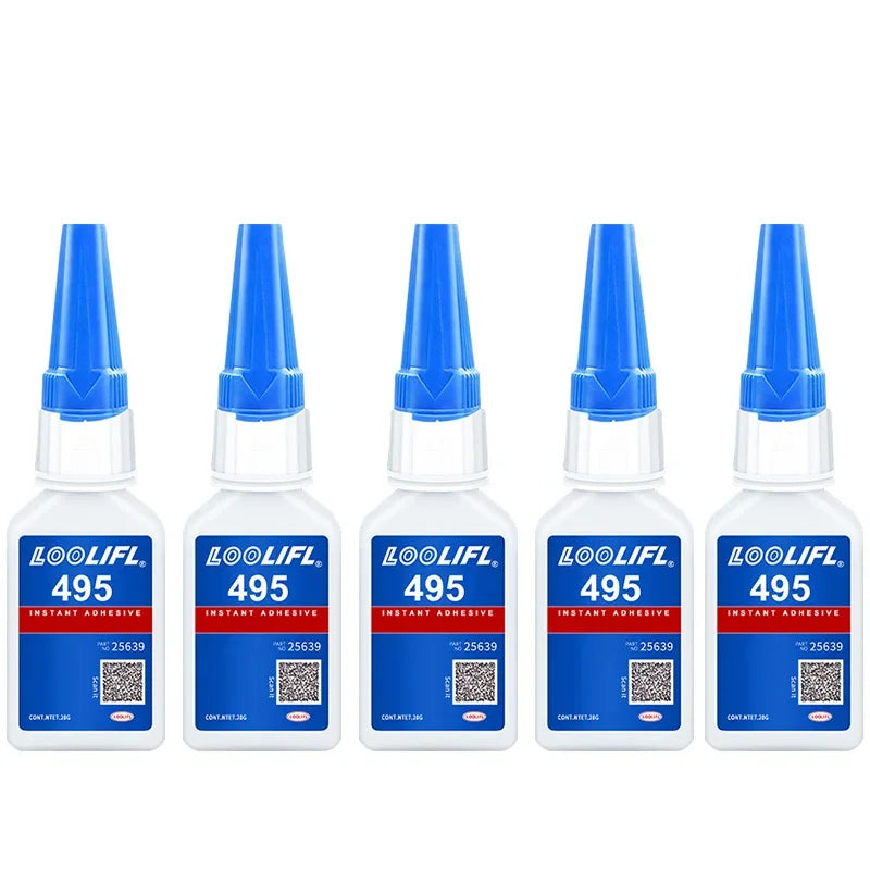 495 Instant Glue Super Glue Cyanoacrylate Adhesive All-Purpose Glue Home Toys Furniture Joining and Repair DIY For Metal Glass Plastic Jewellery Leather Rubber Wood