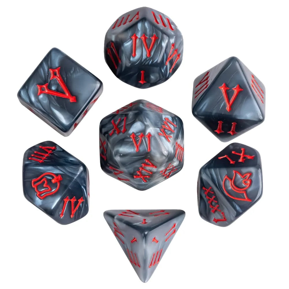 New Roman Font D&D Dices 16mm Pearl Texture D4 D6 D8 D10 D% D12 D20 Polyhedral Dice Set for Tabletop Role Playing Board Games