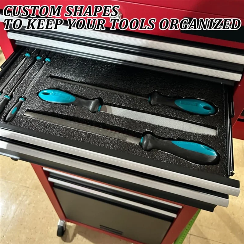 A88E-6Pcs Tool Box Foam,Foam Inserts For Cases,Tool Box Liner Polyethylene Tool Foam Sheets,Organizer And Storage Tool Shadow