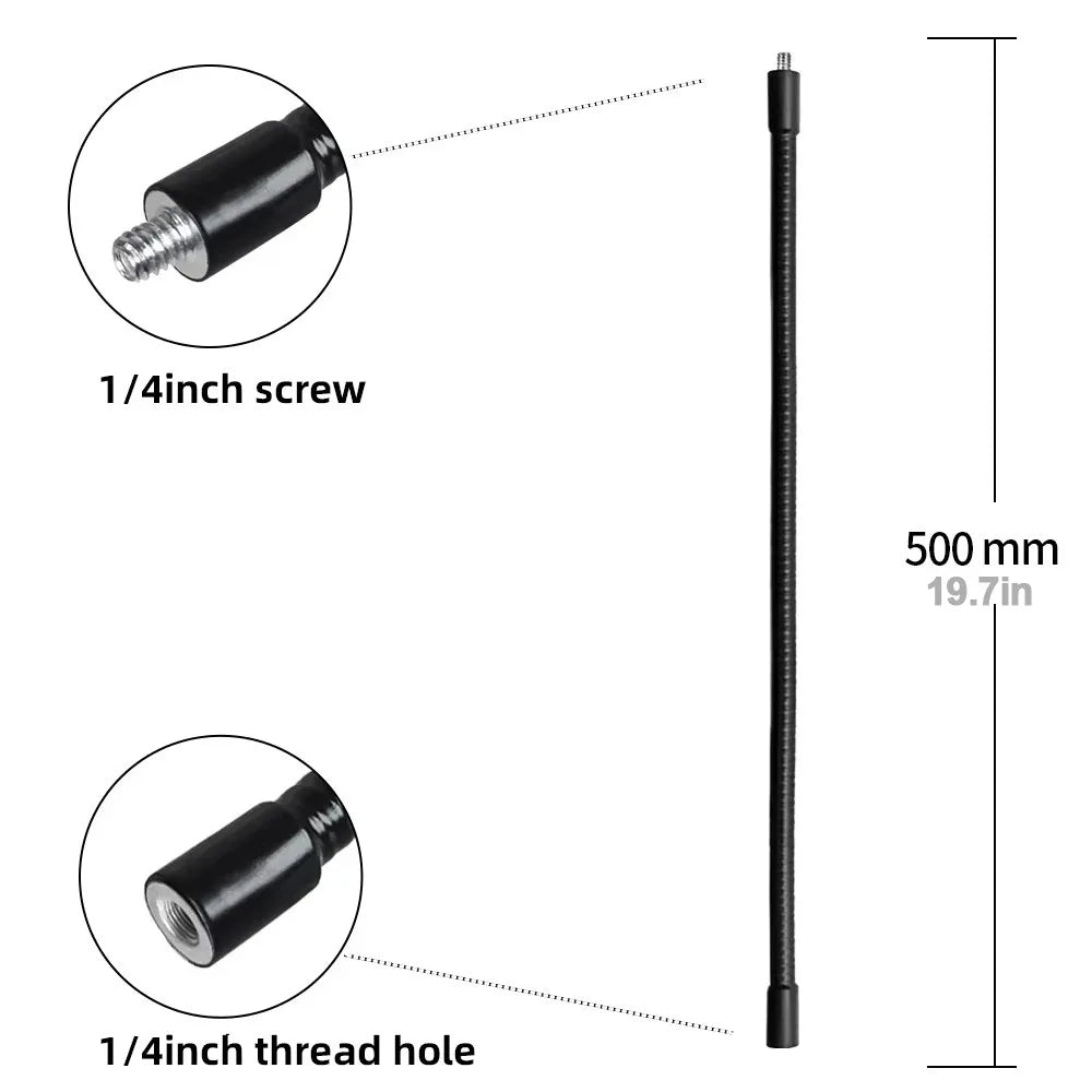 Metal Monopod Metal Tube Rod With 1/4inch Screw Flexible Tripod Extension Tube Lightweight Pole Extender Accessory SLR Cameras