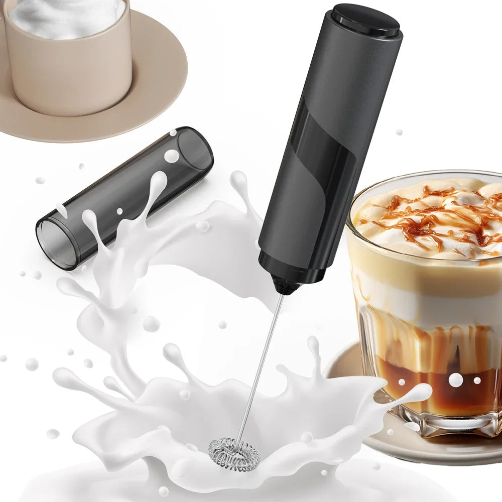 Portable Battery Stirrer Milk Frother Handheld Foam Maker for Lattes Whisk Drink Mixer Coffee Electric Egg Beater Kitchen Tool