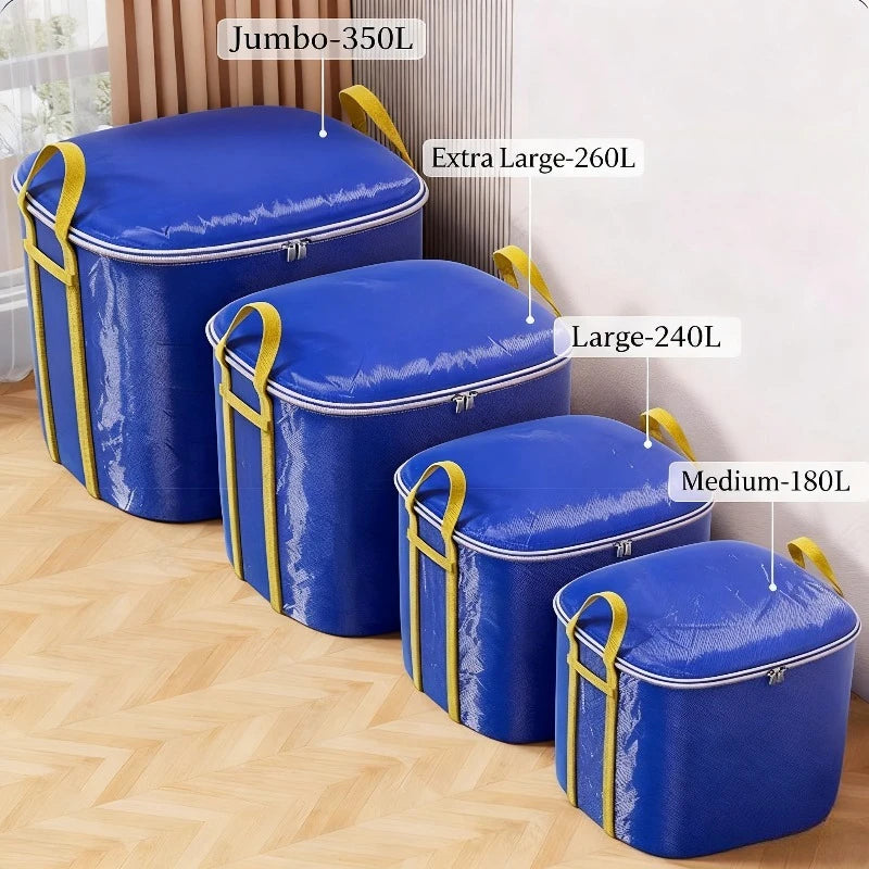 Extra Large Capacity Woven Storage Bags - Durable Heavy-Duty Organizers for Clothes, Quilts, Bedding,Shipping & Relocation Needs