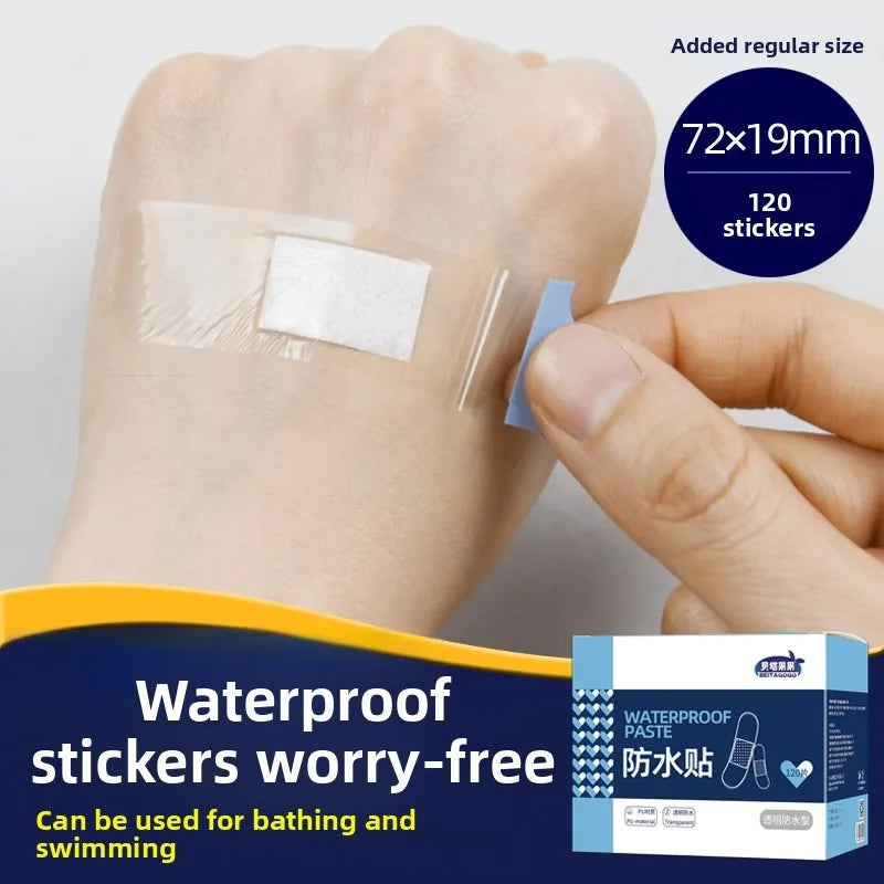 Waterproof Transparent Band-Aid Invisible Breathable Anti-Slip Scar Concealing for Wound Care Shower Swim