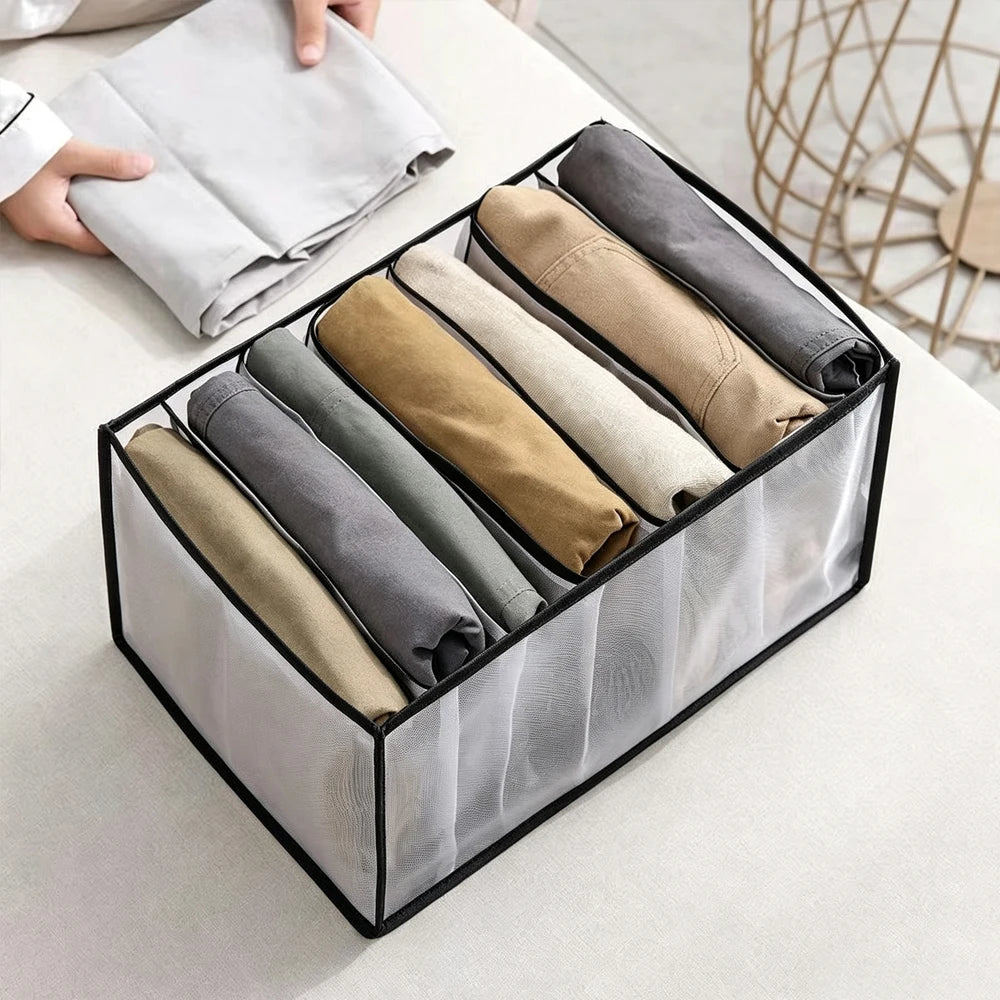  9/7 Grids Clothes Organizer Pants Sweater Storage Cabinets Drawers Organizer Wardrobe Clothes Storage Organizers Jeans Storage