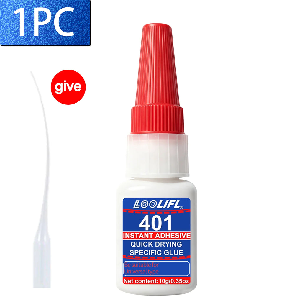New LOOLIFL Super Glue Instant Strong Bond Adhesive Clear Fast Curing For Metal Plastic Wood Glass Ceramic Rubber Leather Repair