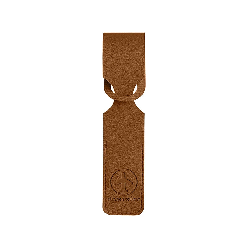 1PC Travel Accessories PU Leather Luggage Tag Creative Baggage Suitcase Identifier ID Addres Holder Boarding Tags Portable Label