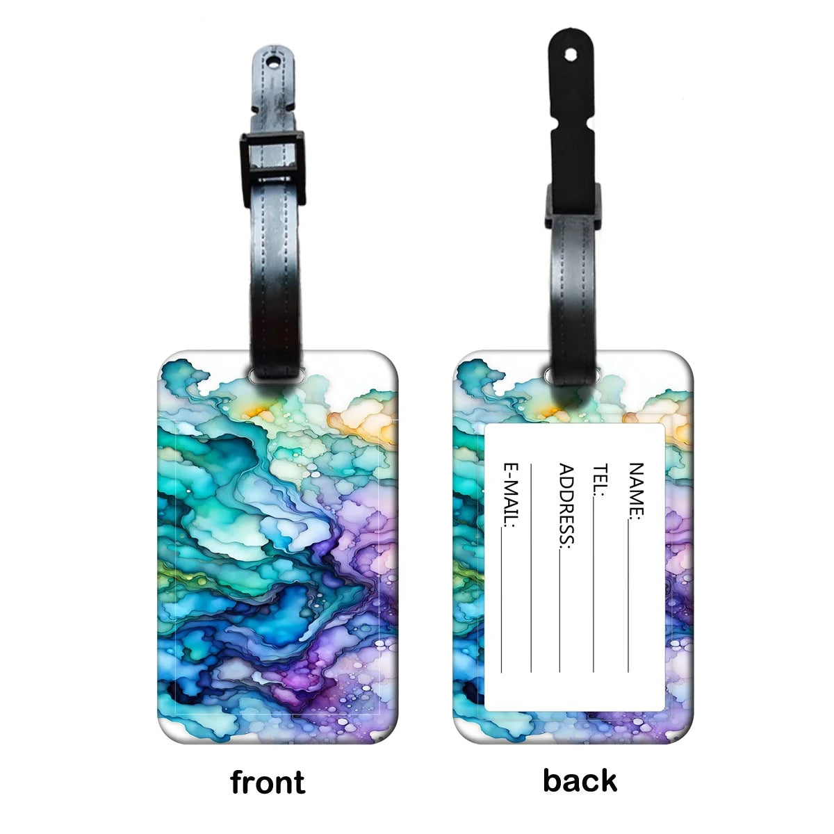 5 Marble Patterns Luggage Tag for Suitcases Travel ID Bag Tag for Men Backpacks Address Holder Baggage Boarding Portable Ticket