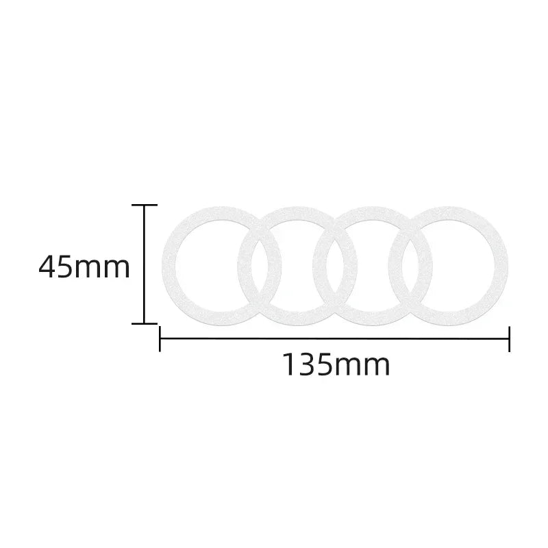 4-ring badge car stickers for A3 A4 B8 8P 8V B6 A5 A6 C7 Q5 B9 B7 C6 A1 Q7 Q3 TT car window trunk decoration stickers