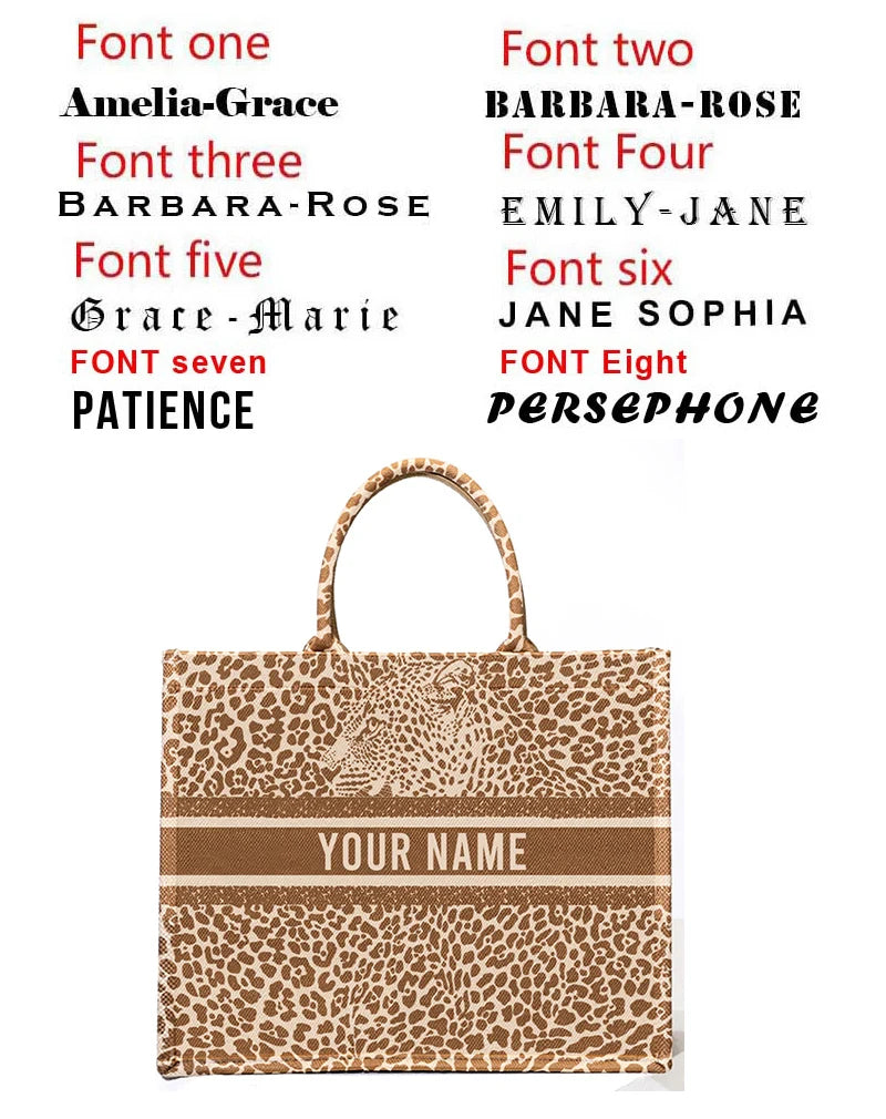 2026 New Personalized Custom Women's Tote Bag, Canvas Printed Handbag, Large Capacity Beach Bag