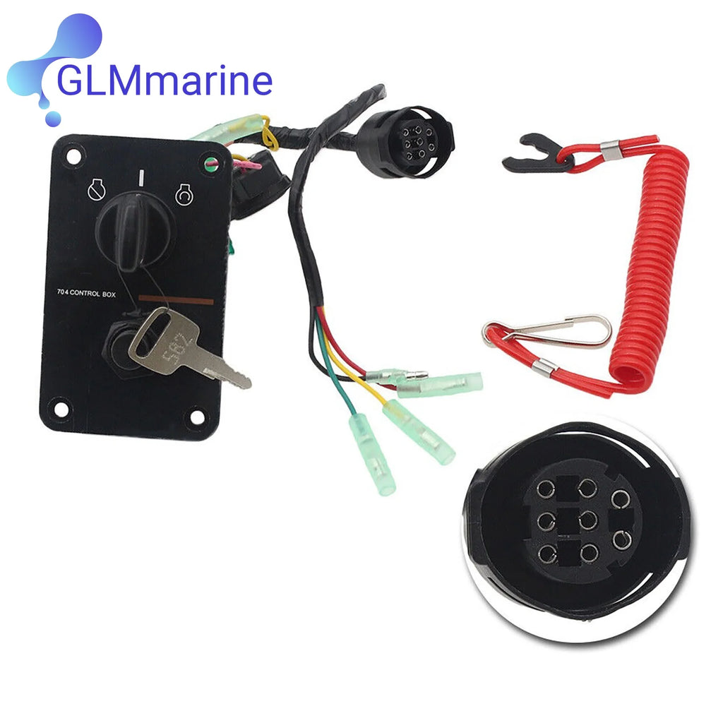 704-82570-08 Outboard Single Engine Key Switch Assembly Panel for Yamaha PANEL SWITCH ASSY Fast 704-82570-12-00