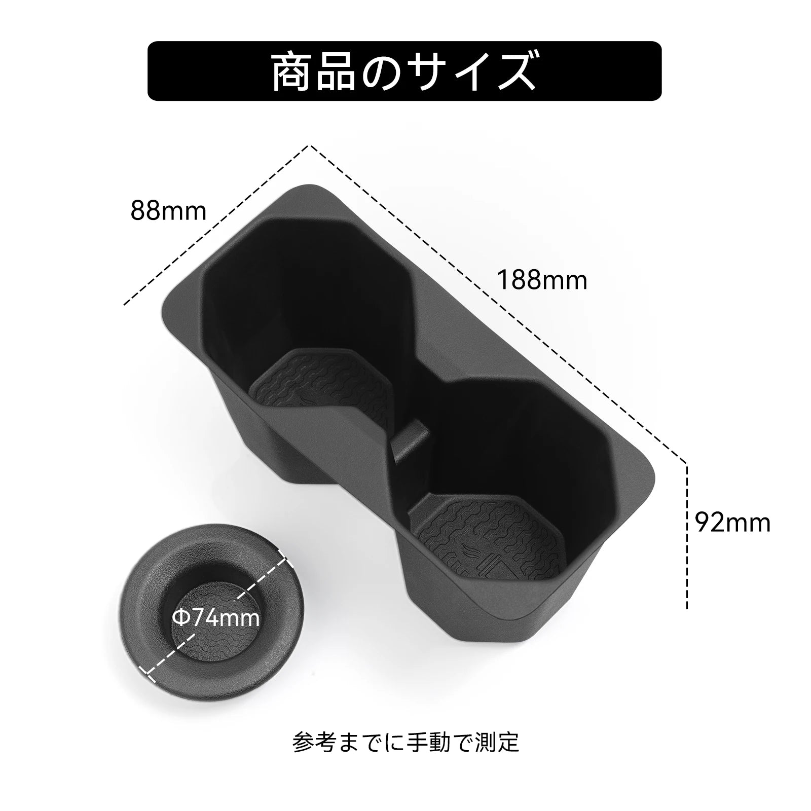LUCKEASY for Mitsubishi Triton 2024 2025 Cup Holder Central Console Water Cup Holder TPE Drinks Holder Storage Case Accessories