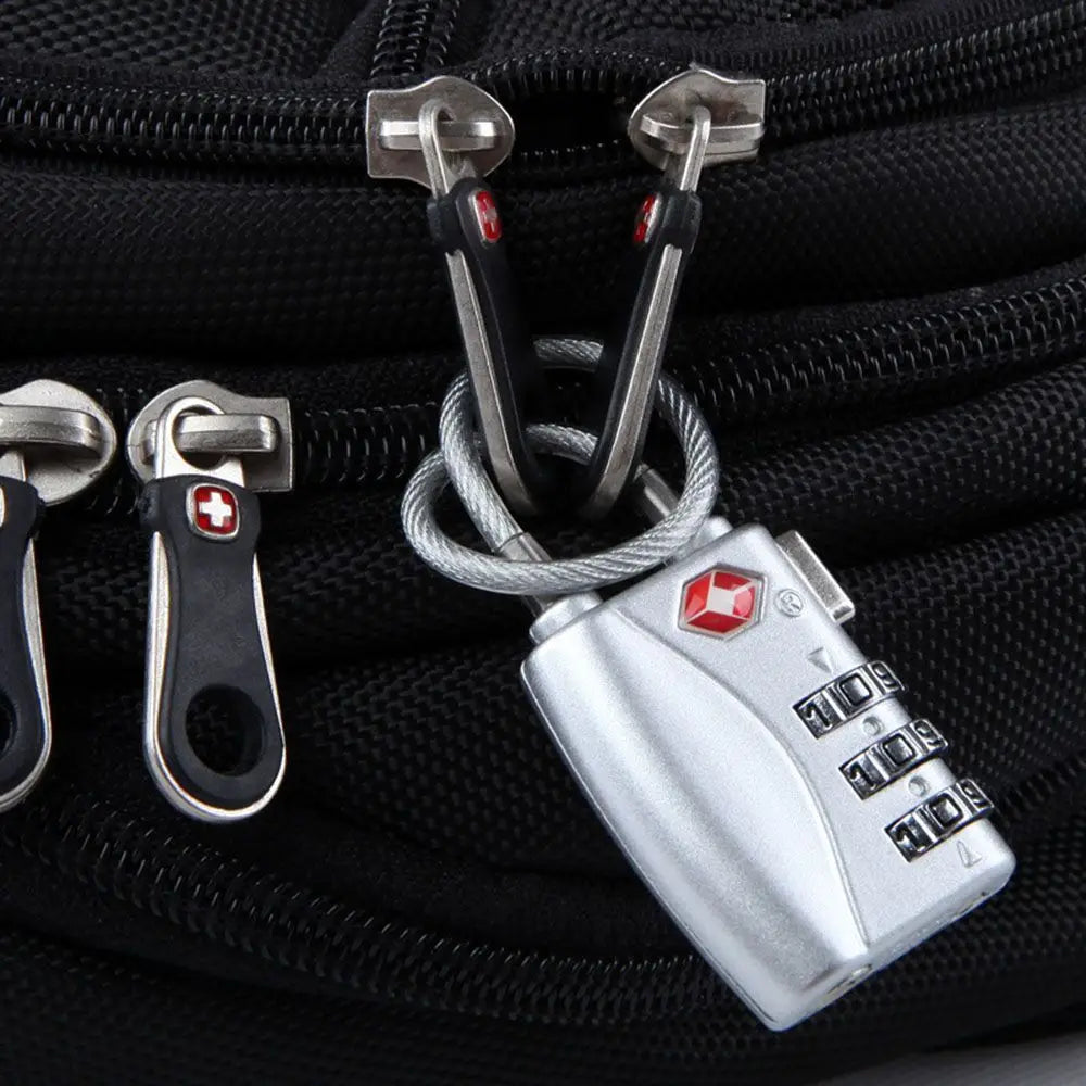 High Security Portable Cable Luggage Lock Padlock with Steel Cable Customs Code Lock Smart Combination Lock TSA Customs Lock