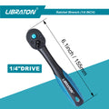 LIBRATON 1/4'' 3/8'' 1/2'' Drive Ratchet Wrench 72-Tooth Quick Release Reversible Ratchet Handle Auto Repair Tool Home DIY Tools