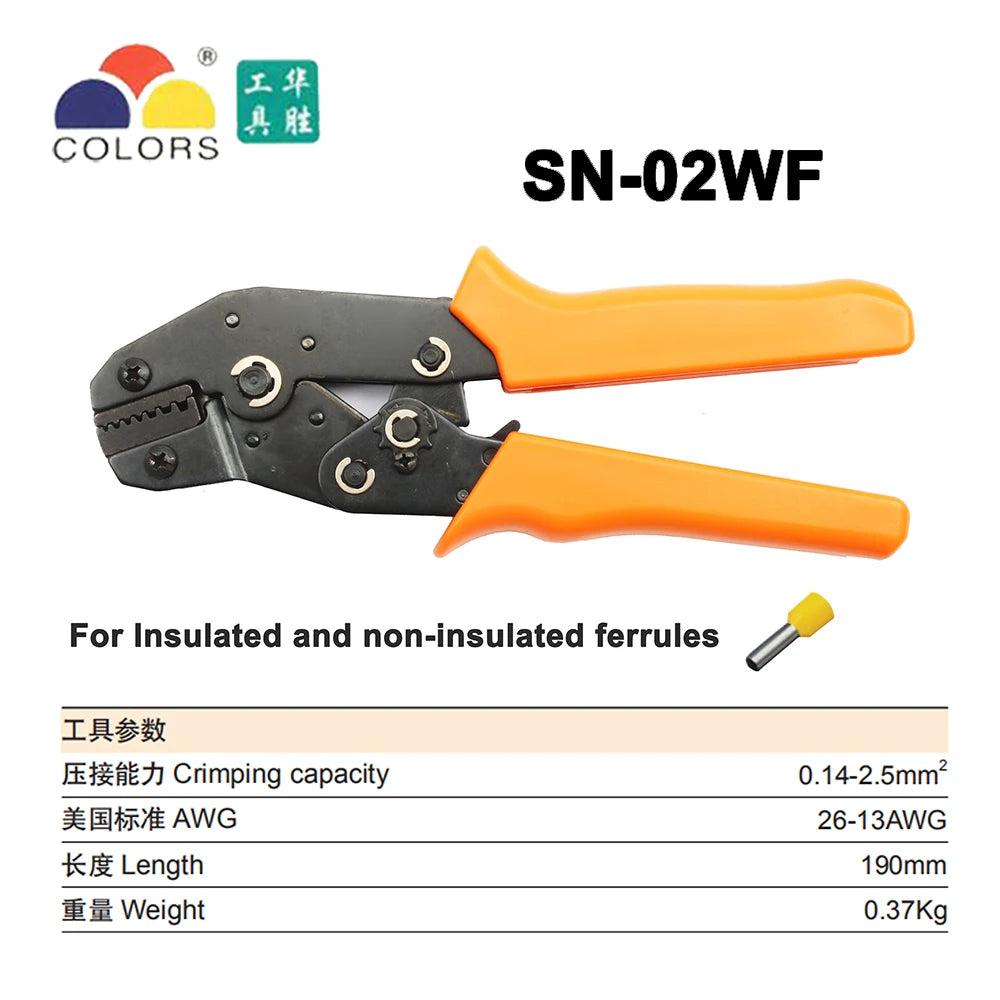 Crimping pliers tools SN-28B SN-48B SN-01C SN-2 SN-06WF SN-16WF pulg tube insuated terminals electric clamp Multi-tool