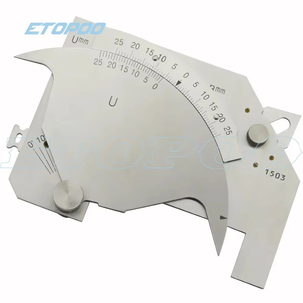 Welding Angle Gauge, WGU-8M Welding Seam Gauge Vernier Caliper Welding Inspection Tool, MG-8 Welding Angle Ruler