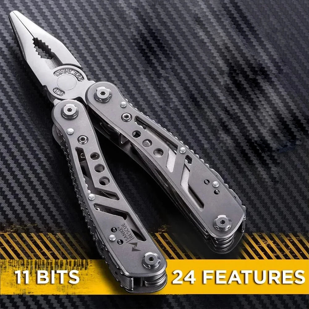 Multitool 24-in-1 Multitools Pliers with Professional Multi-tool for Survival Camping and Hunting Gifts for Men Dad Hus band