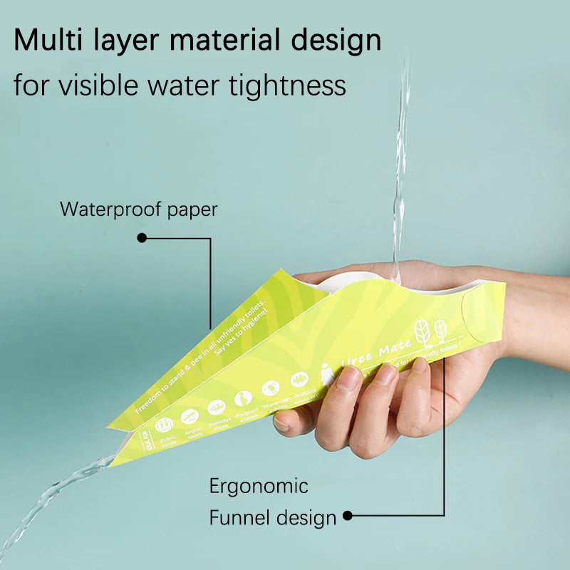10PCS Disposable Female Urination Device Women Urinal Funnel For Pregnant Travel Camping Outdoor Portable Standing Pee Paper Cup
