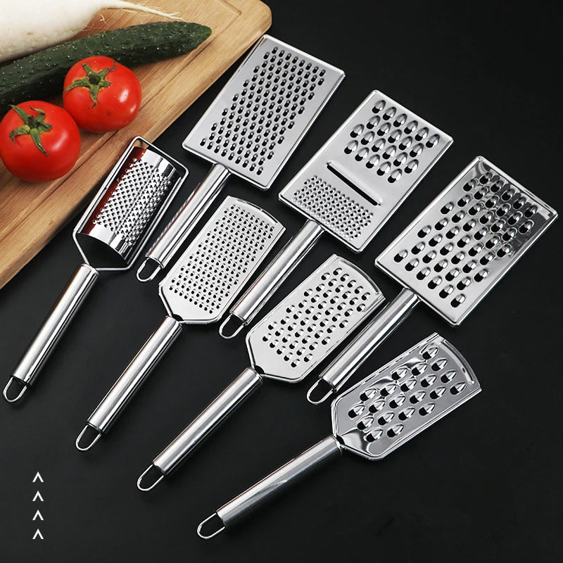 LMETJMA Mini Cheese Grater With Handheld Cheese Shredder Stainless Steel Cheese Lemon Zester For Chocolate Ginger Garlic JT361