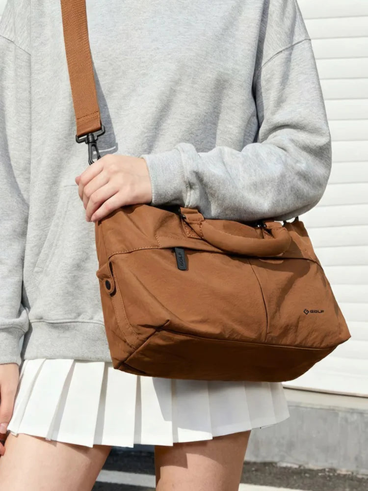 GOLF QUALITY Waterproof Nylon Crossbody Bag for Women Large Capacity Fashion Sling Shoulder Bag with Soft Handle Versatile