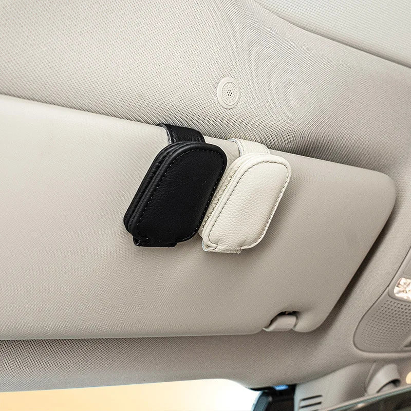 1pc Universal Car Sun Visor Glasses Clip, Made Of PVC, Car Glasses Holder, Interior Accessories, Glasses Storage Rack