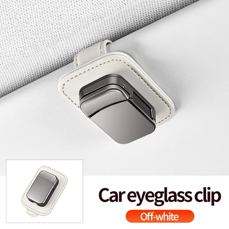 Luxury car zinc alloy glasses storage clip, sun visor, universal multifunctional glasses ticket clip, interior practical accesso