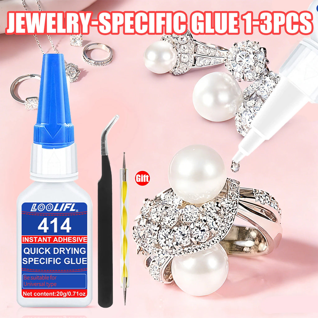 20ml 414 Super Glue Instant Strong Multi-Purpose Adhesive for Jewelry Repair DIY Craft Making Fast Drying