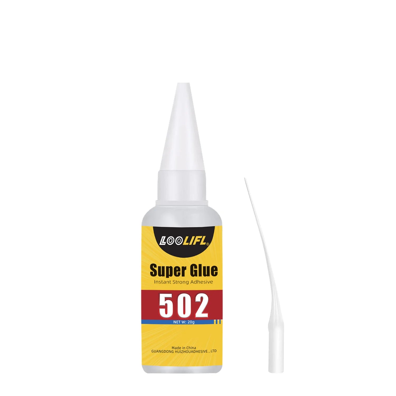 Loolifl 502 Super Glue 20g Instant Quick Dry Strong Cyanoacrylate Adhesive with Precision Nozzles Multi Purpose Household Repair