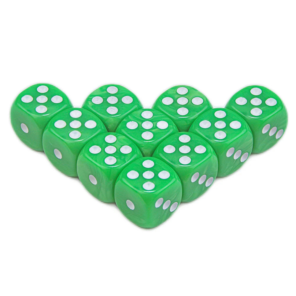 10Pcs Dice D6 16mm Gambling Dice Marble Effect Dots Dice Game Accessories and Gift
