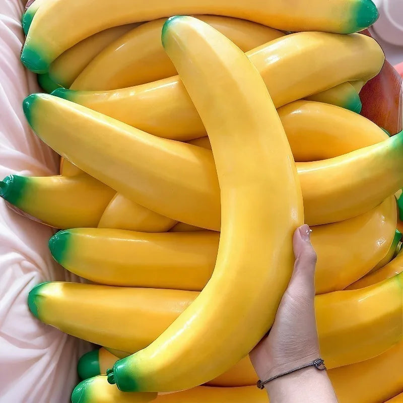 Giant Banana Squishy Toy Fake Banana Squeeze Toy Squishy Stress Relief Fidget Toy Slow Rising Desk Accessory for Adults Gifts