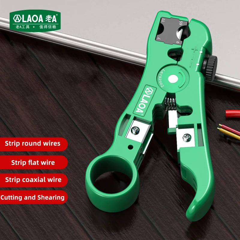 LAOA Functional Wire Stripper Adjustable Cable Wire Stripper Network Wire Stripper Coaxial Wire Stripper