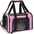 M/L Size Pet Carrier for Cats Dogs Puppies up to 13/15 Lbs Pink/Blue/Grey TSA Airline Approved Soft Sided Collapsible Travel
