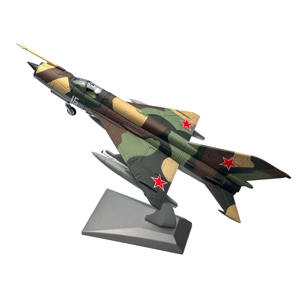 1/72 Scale Soviet MiG-21 Mig21 Fishbed Jet Fighter Plane Aircraft Airplane Diecast Metal Plane Aircraft Model Collection or Gift