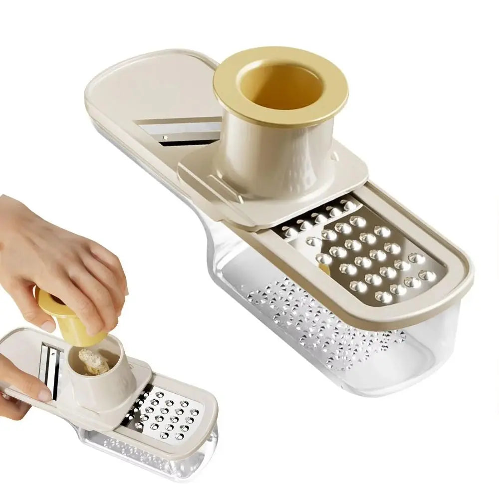 Portable 3in1 Garlic Ginger Grinder Manual Kitchen Gadget Garlic Grinder Mini Garlic Press for Crushing Spices Herbs Garlic