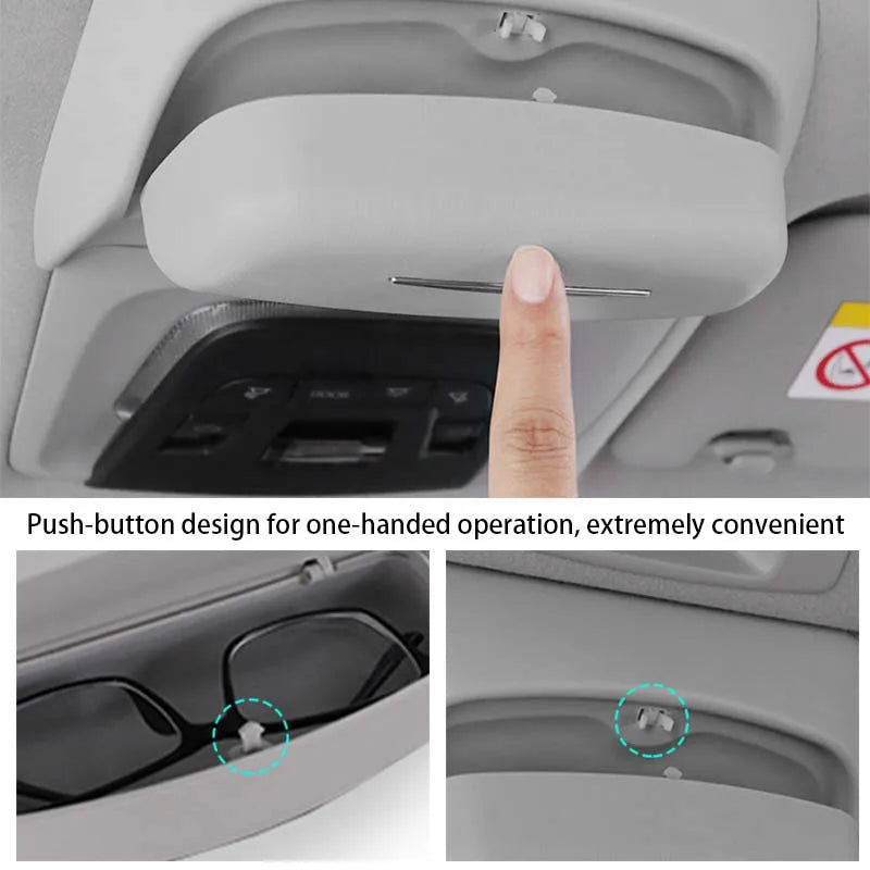 Car Sunglasses Box Holder Organizer Panoramic Sunroof Glasses Storage Box Case ABS For Toyota Corolla, Sharp, Landa Accessories