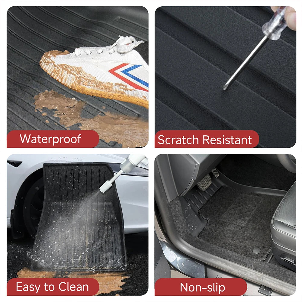 For Tesla Model 3 Highland Accessories TPE Floor Mat Cargo Liner Waterproof Trunk Mat for Tesla Model 3 Highland 2024-2026