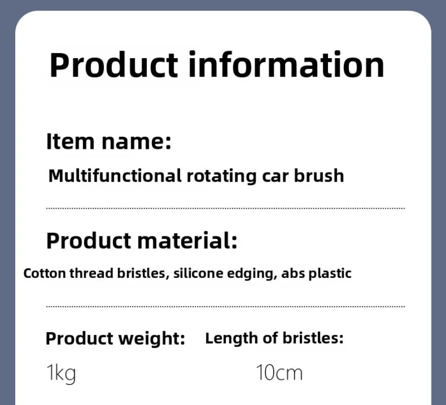 Rotating Wax Brush Car Dust Duster Car Mop Car Dust Brush Cleaning Tools Essential Supplies Car Brush