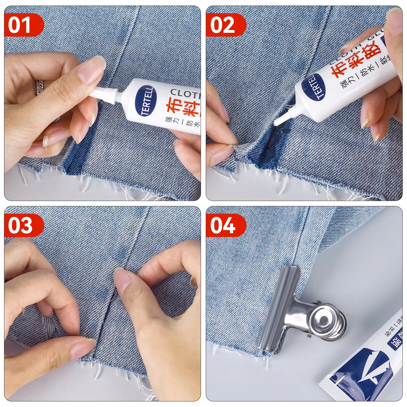 30g Cloth Glue Adhesive Clothing Repair Printing Pattern Rhinestone Trademark Soft Glue Clothing Manual Universal Fabric Glue