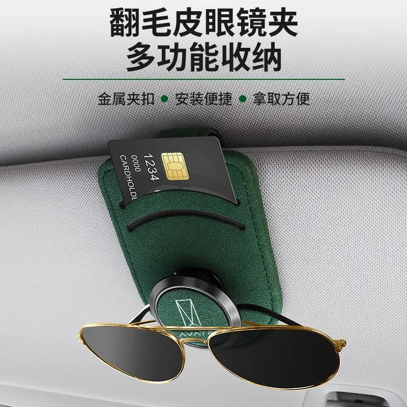 Muhen Suitable for Avatr 11 12 06 07 Car Glasses Clip Car Suede Alcantara Sunglasses Storage Clip