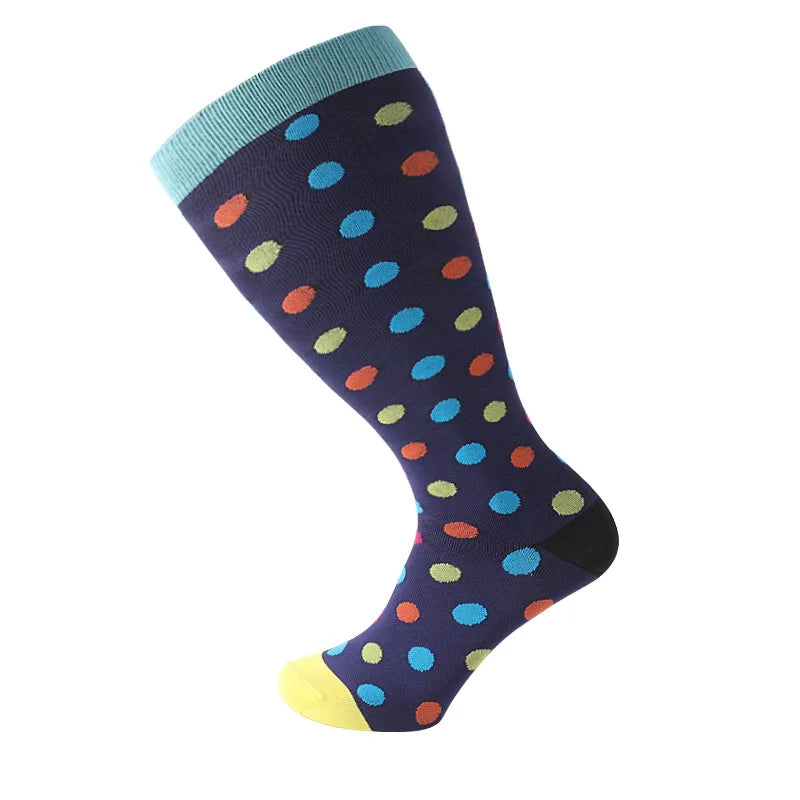 2XL-7XL Plus Size 20-30 mmHg Compression Socks for Women Men Wide Calf Extra Large Knee High Flight Sock for Circulation Support