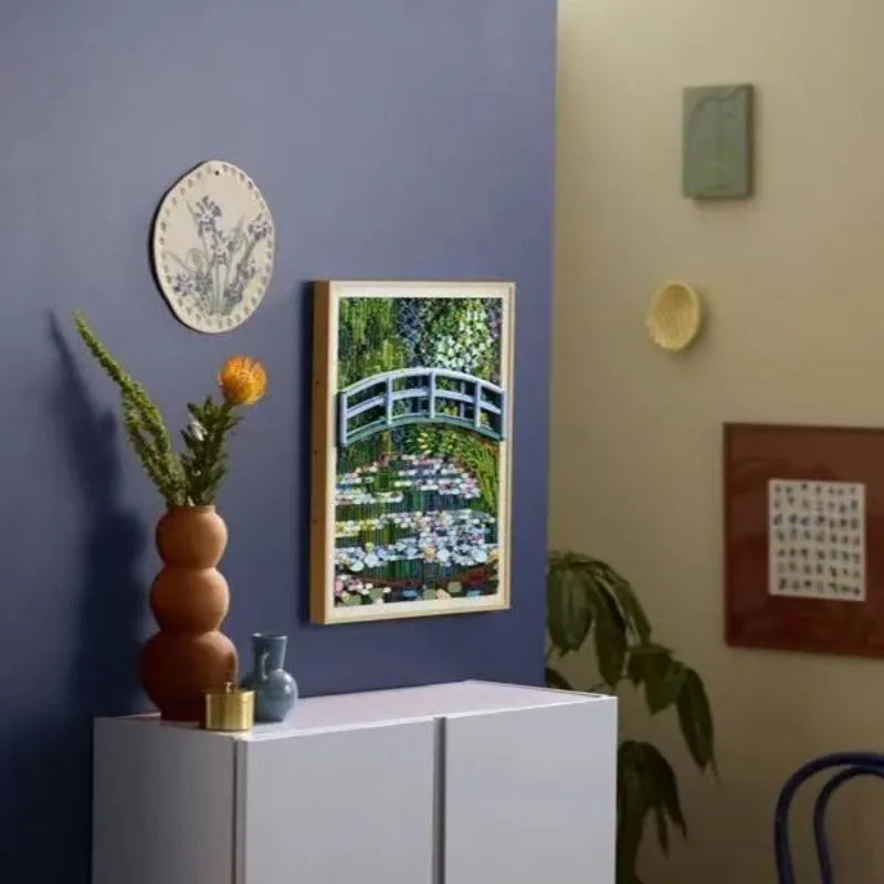 The 2026 new beautiful floral mural model is suitable for home living room decoration (limited to building blocks only)