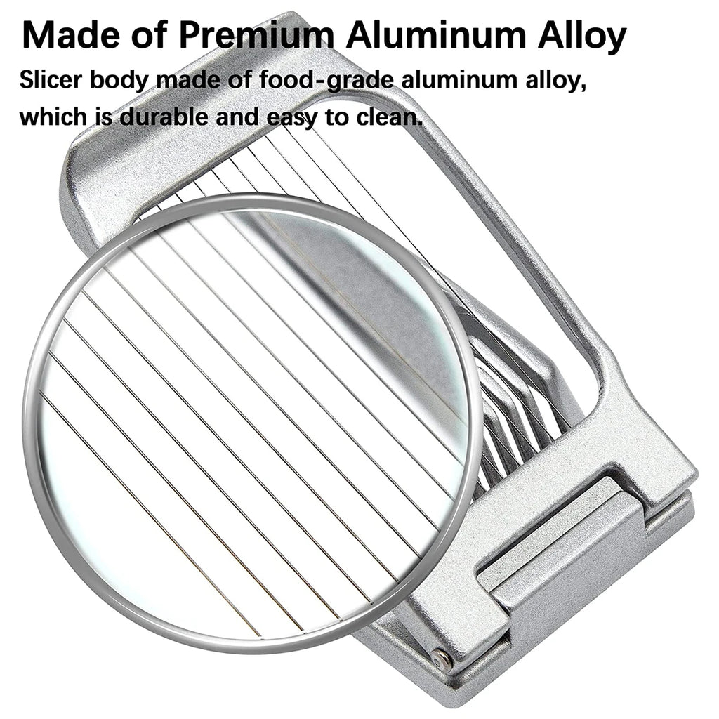 Egg Slicer Heavy Duty Metal Boiled Eggs Cutter Aluminum Alloy Manual Cutting Ham Mushroom Strawberry Soft Fruit Kitchen Gadgets