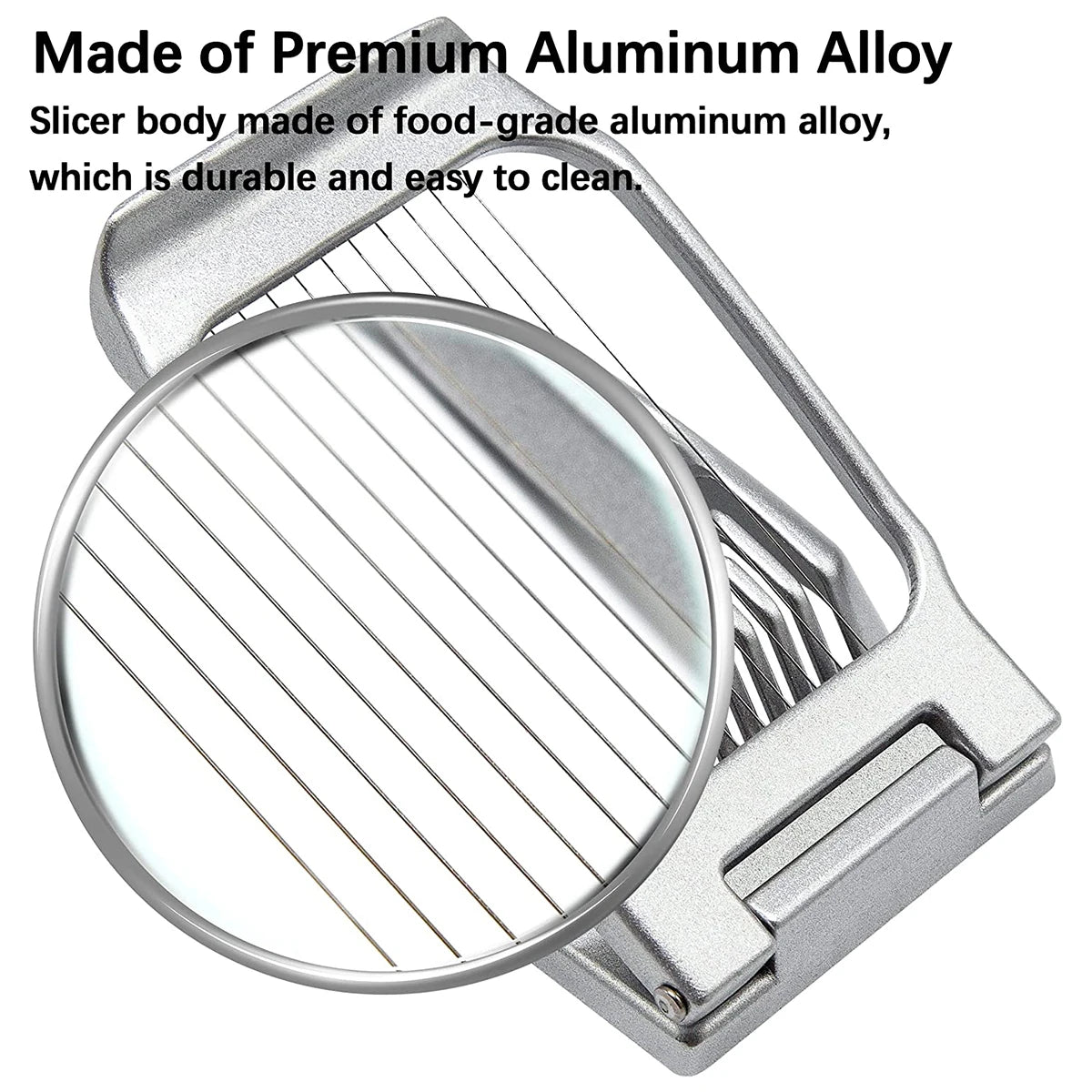 Egg Slicer Heavy Duty Metal Boiled Eggs Cutter Aluminum Alloy Manual Cutting Ham Mushroom Strawberry Soft Fruit Kitchen Gadgets